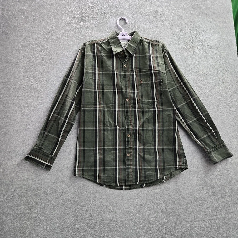 Polo Ralph Lauren Men Button Up Shirt XL Green Embroidered Classic Oxford